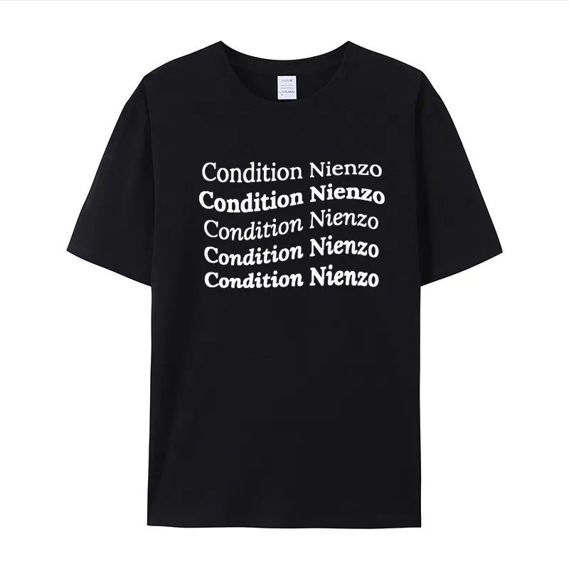 Repeated Text Statement Graphic Tee for Men Breathable 100% Cotton Perfect for Summer Streetwear Trendy Minimalist Style
