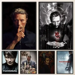 H-Hannibal TV Show Art Poster Vintage Poster Prints Art Home Painting Bathroom Kitchen Bar Accessories Wall Sticker