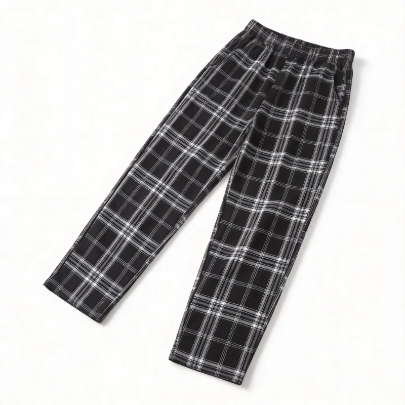 Checkered Pants for Women High Waisted Drooping Loose Narrow Straight Leg Pants Slim Wide Leg Pants Small Casual Pajama Pants