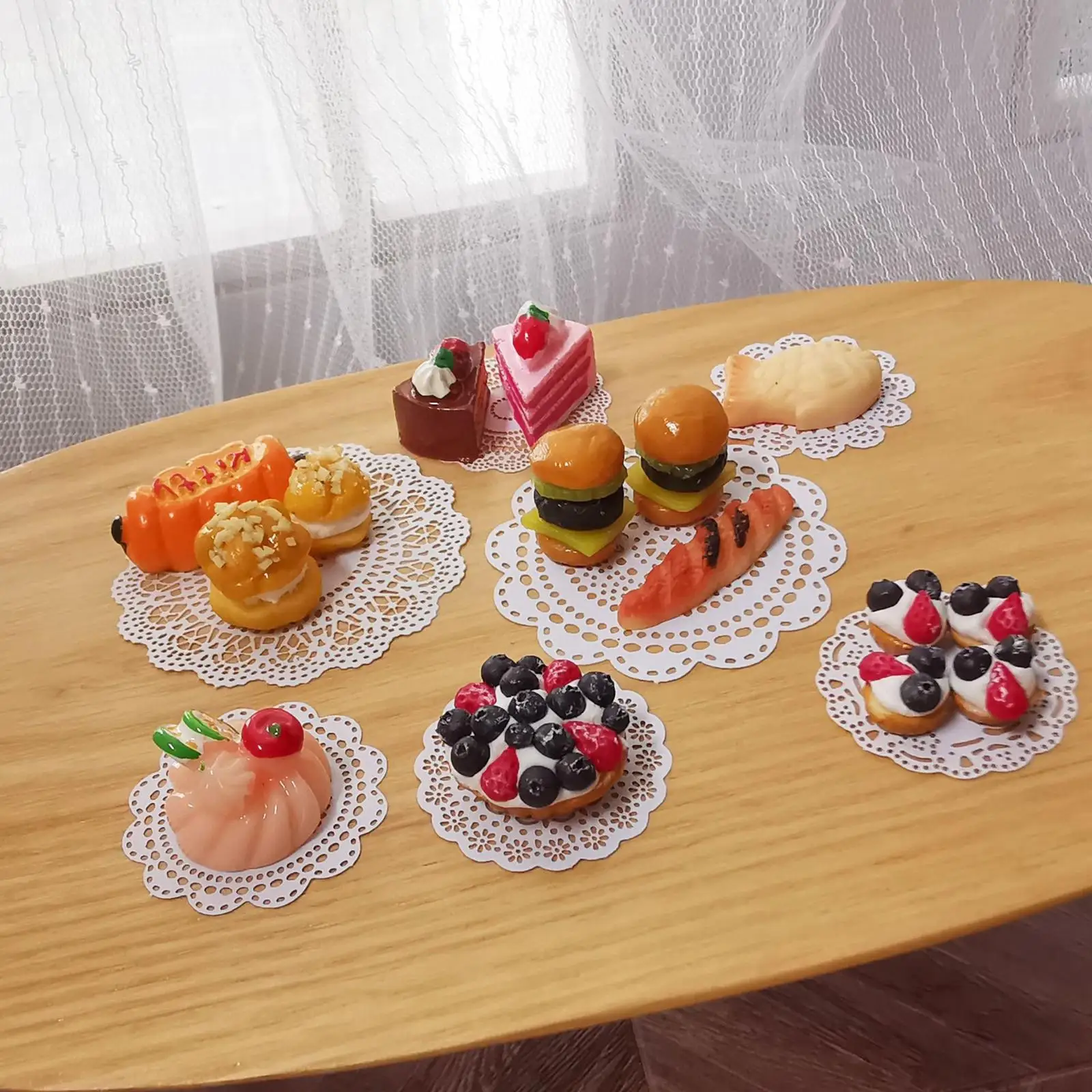 

Mini Dollhouse Lace Pad Paper Tablecloth 1 12 Scale DIY Ornaments for Dolls House Decoration