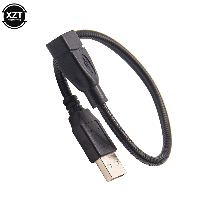 Rozszerzenie męskie i żeńskie moc USB kabel do transmisji danych transmisji elastyczny wąż metalowy wentylator z lampką LED kabel Adapter 4 rdzeni