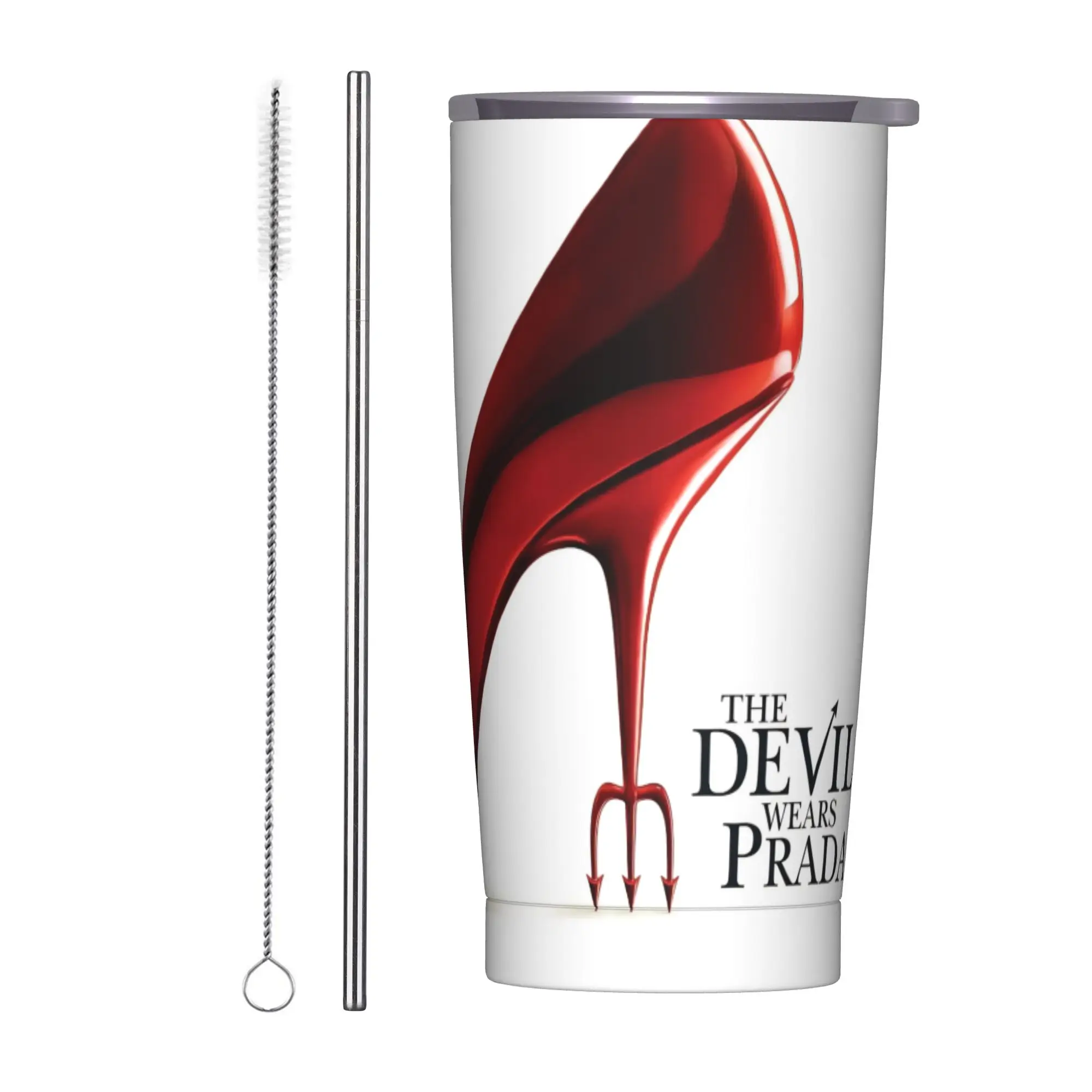 The Devil Wears Pradas 2 Moive Tumbler Vacuum Insulated  Coffee Cups with Lid Straw Double Wall Mugs Spill Proof 20oz