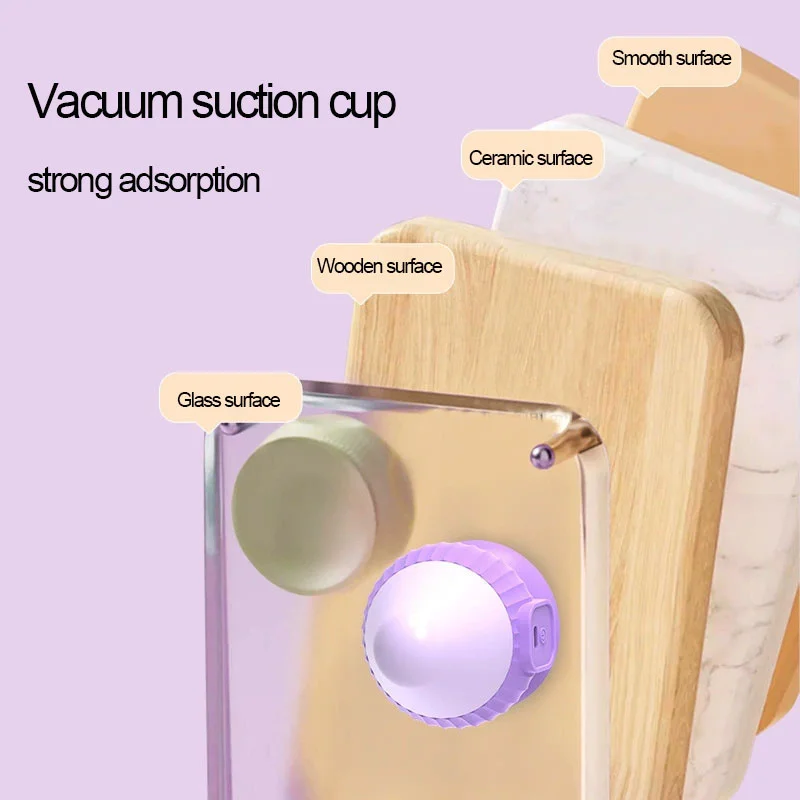 Electric Silicone Massager Ball Relaxation Muscle Mini Hands-free Suction Cup Fascia Gun Vibration Massage Relieve Fatigue