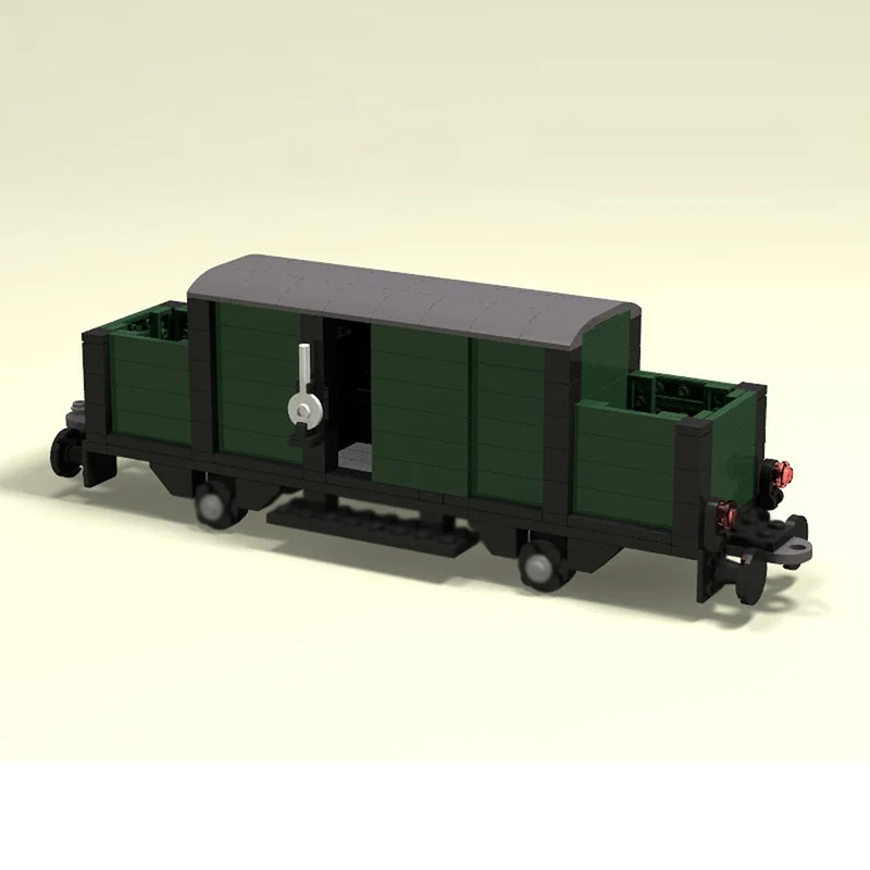 City Car Model MOC Building Bricks Railway Train Grocery Wagon Modular Technology Children Holiday Gifts Assemble Toys Suit