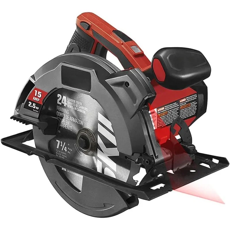 

15 Amp 7-1/4 Inch Circular Saw with Single Beam Laser Guide - 5280-01