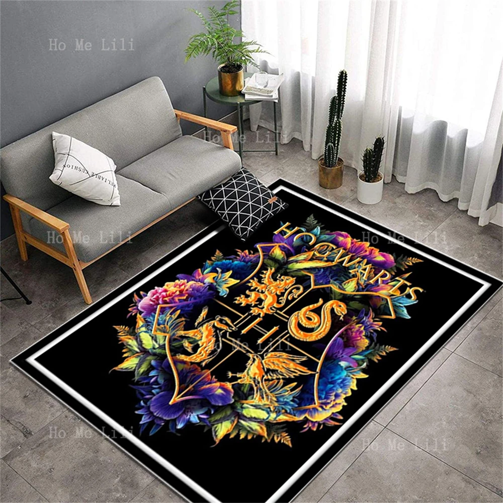 Fantasy Adventure Experience The Magic World Flower House Badge Carpet Non-Slip Flannel Mat