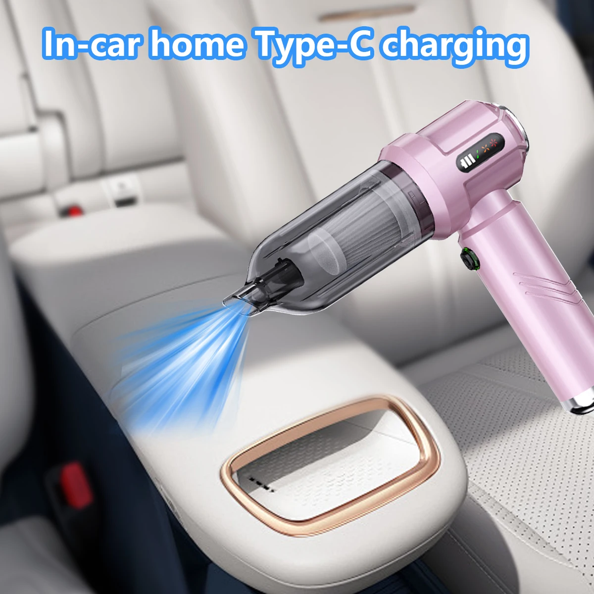 4-in-1 무선 자동차 진공청소기 |   18KPA(LCD 및 송풍기+팽창기 포함) |   자동차 디테일링/가정용/야외용 ETL 인증