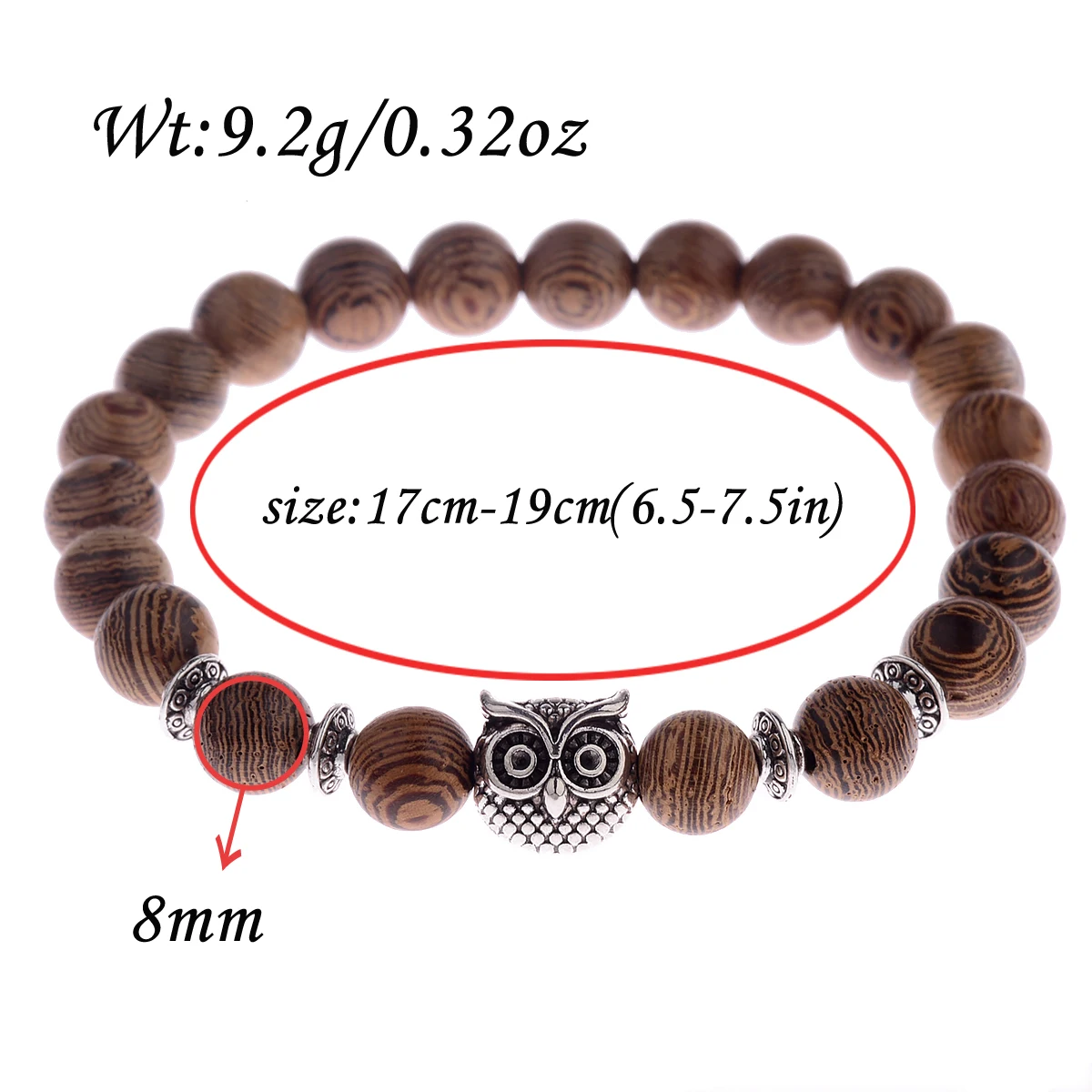 Natural Wooden 8mm Beads Fatima Hand Bracelet Classic Men Women Buddha Black Lava Bracelets Simple Yoga Meditation Jewelry