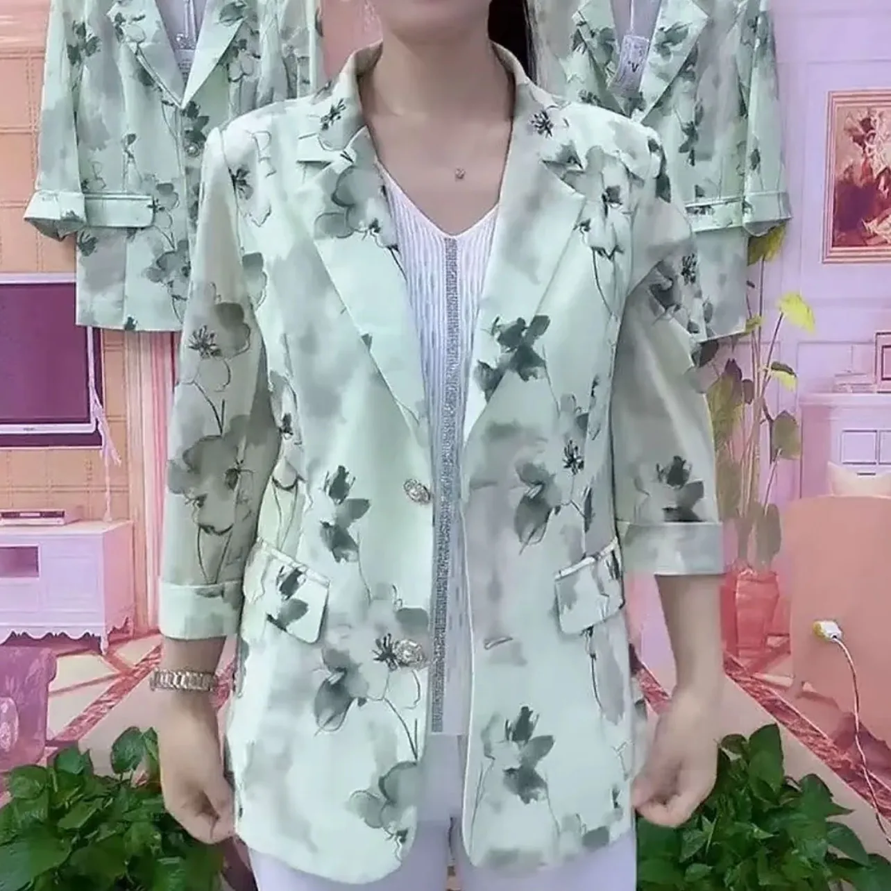 Long Blazers Woman Two-Button Office Lady Classic Solid Color Spring Autumn Suit Oversized Blazer Business Workwear Elegant Ol