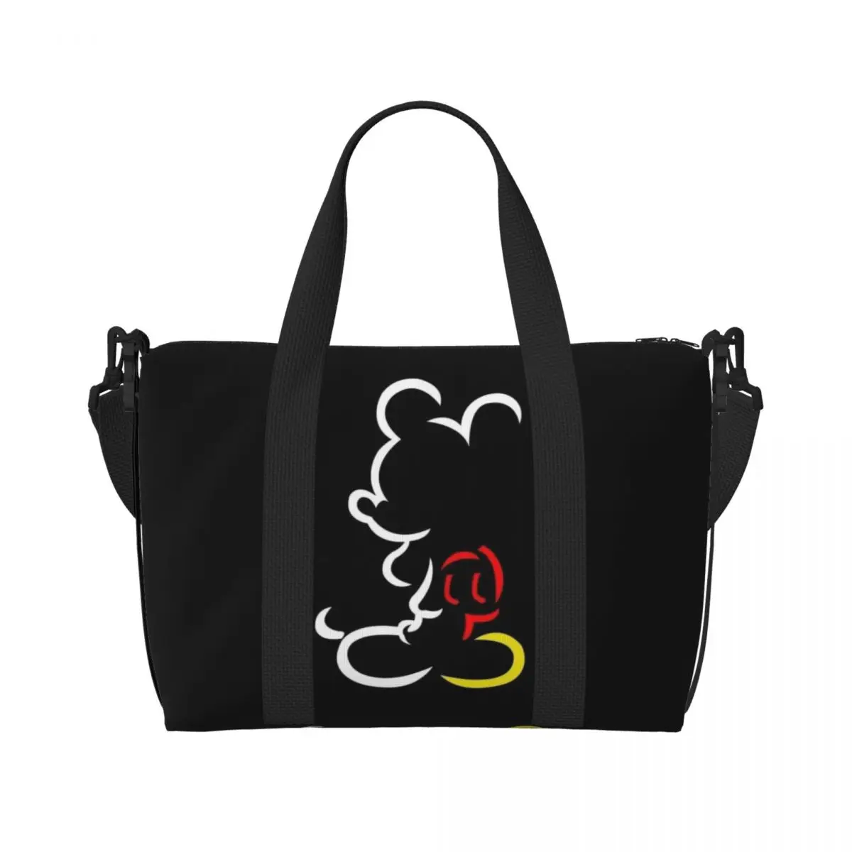 Custom Mickey Mouse Tote Bag Women Large Capacity Gym Beach Travel Bags