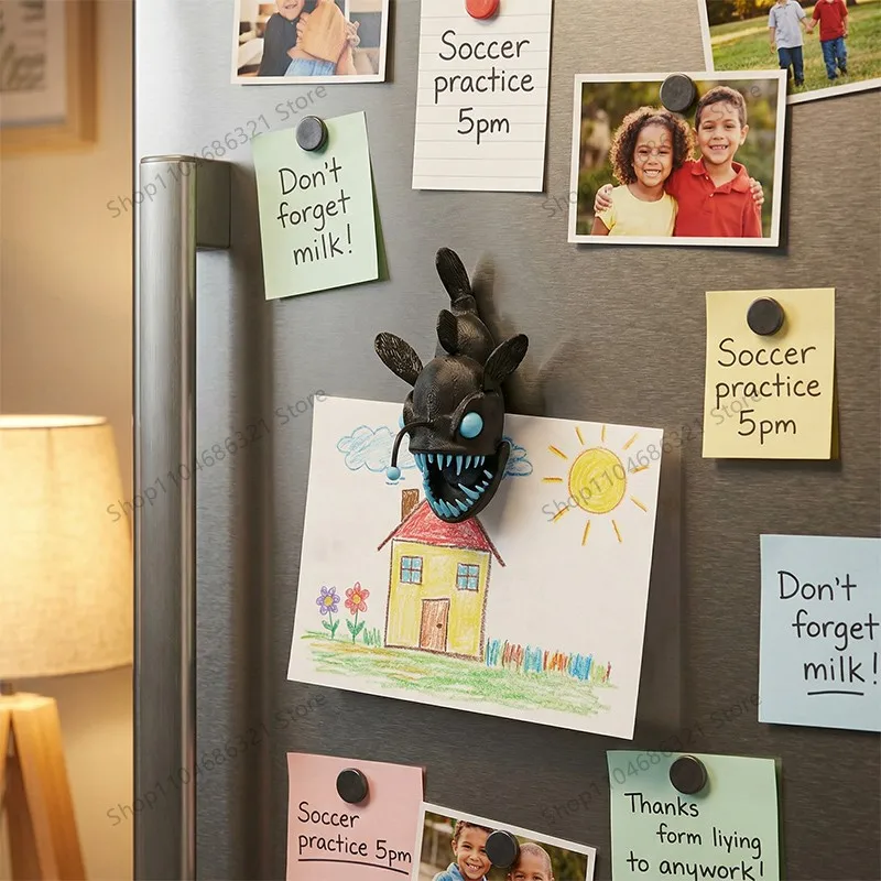 3D Printed Marine animal Fridge Magnet Angler Fish Shark Hermit Crab Swordfish Dolphin,Blackboard Magnets Home Decor Gift