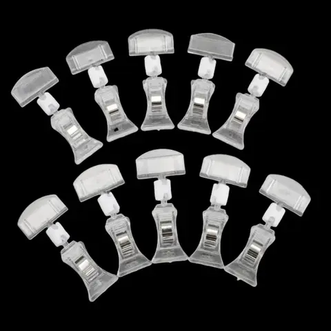 10pcs 상품 기호 클립 아크릴 가격 태그 가격 표시 홀더 태그 슈퍼마켓 스티커 가격 태그 테이블 카드 유형 클램프