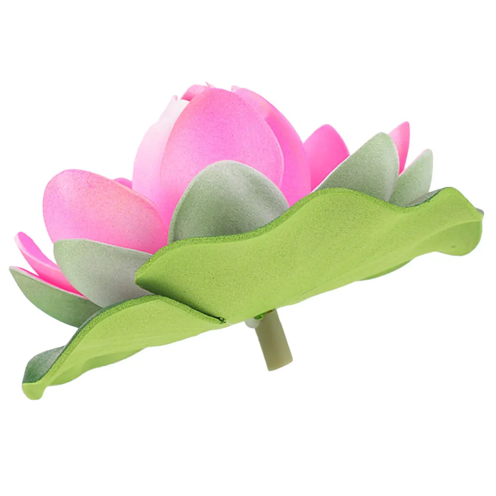 

Lotus Decor 10cm Semi open Cream Floating Garden Flower Decorations Pond Aquarium Decoration Artificial Flowers