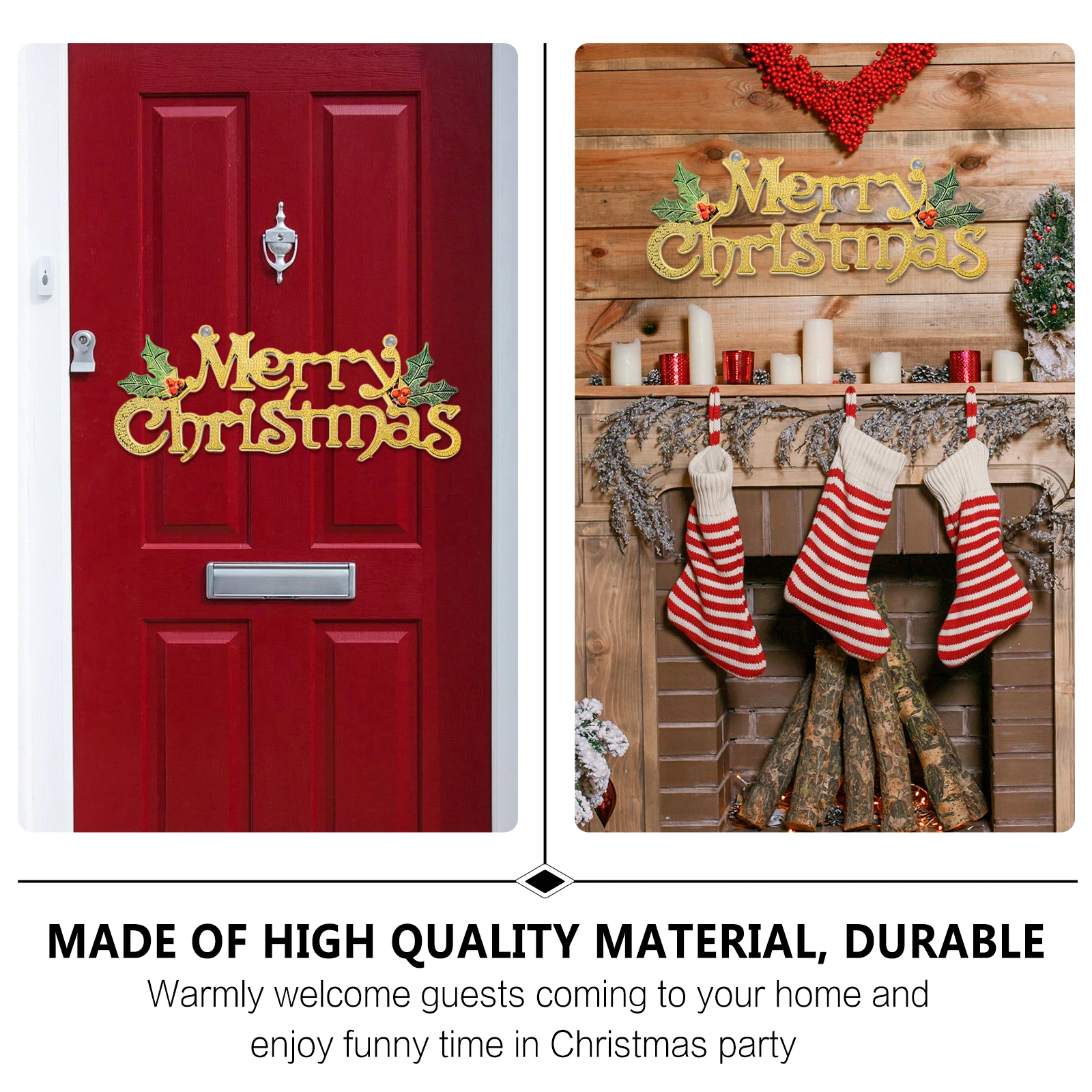 

2Pcs Christmas Tree Decorations Merry Letters Pendant Hanging Ornaments Home Door Window Xmas Signs Christmas Tree Pendant