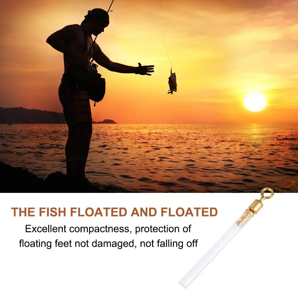 

50pcs Copper Fishing Head w/ Tube Rotatary Float Adapters for Sea Fishing - Connector Floats Adapter