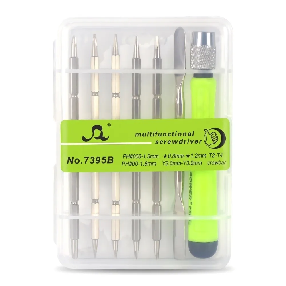 Green Multi-function Precision Screwdriver Set Steel Length 11cm Electronic Device Disassembly Bits