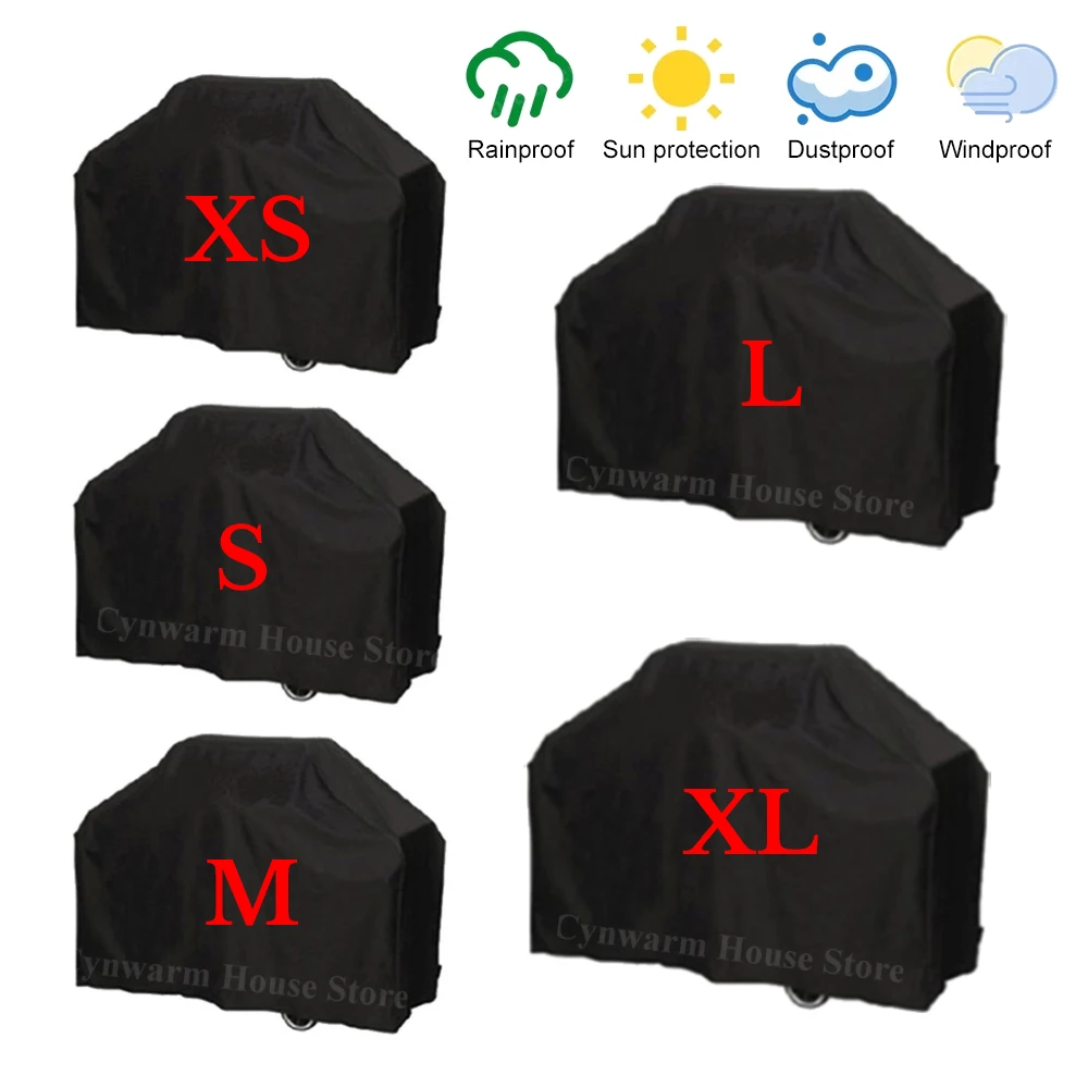 

Outdoor BBQ Cover Dust Waterproof Weber Heavy Duty Charbroil Grill Cover Rain Protective Outdoor Barbecue Cover BBQ Accessories