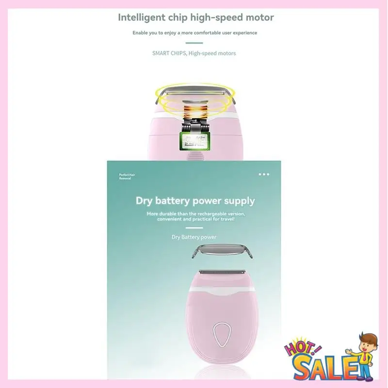 A88X Painless Hair Removal Machine, Electric Shaver For Women's Bikini Line, Armpit And Whole Body Grooming