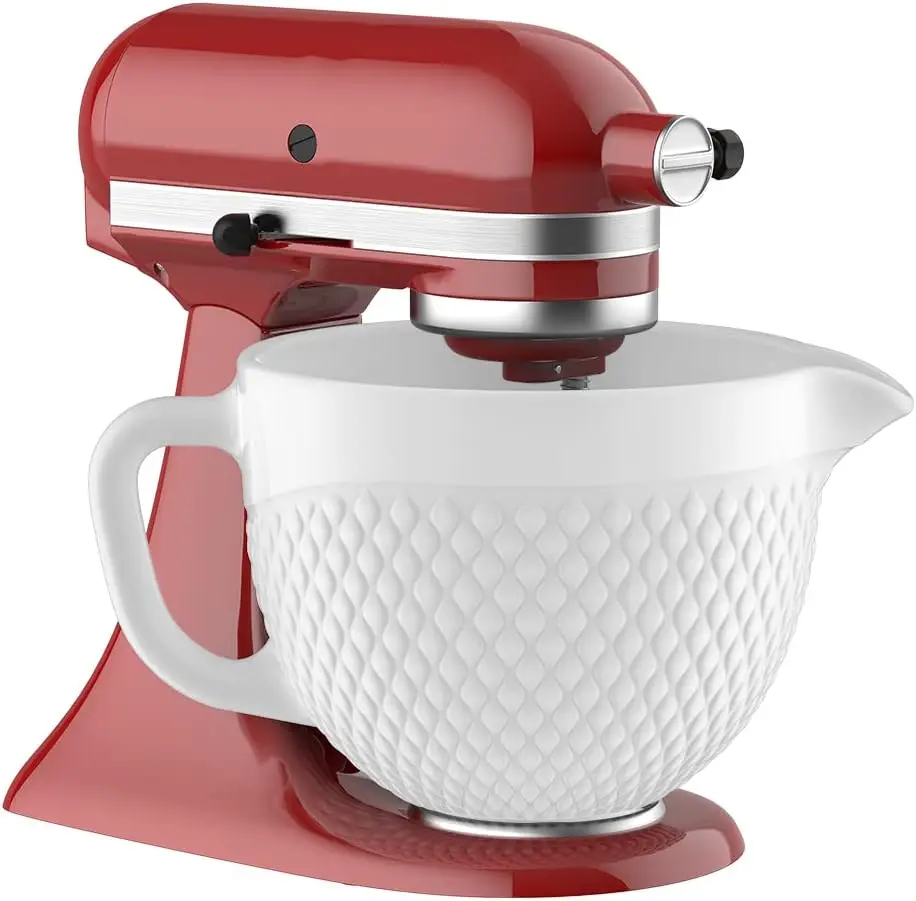 Tilt-Head Stand Mixer  Bowl, 5QT,Compatible with Kitchenaid Artisan 5KSM125, 5KSM150, 5KSM175, 5KSM7580, KSM150, RRK150,Ceramics