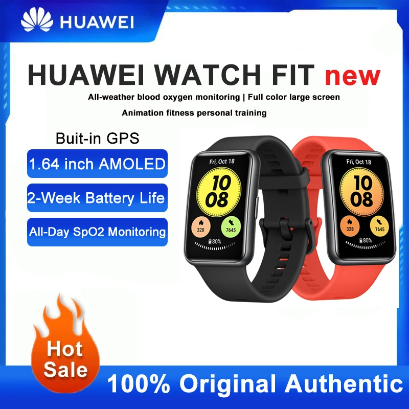 

Original Huawei WATCH FIT new Smart Watch Sports Health Management Fashion Full Color Big Screen Watch