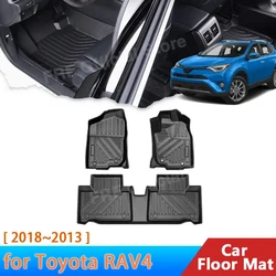 TPE Car Floor Mat For Toyota RAV4 RAV 4 XA40 40 2013~2018 2017 2016 2014 Accessories Foot Panel Liner Carpet Pad Waterproof Mats