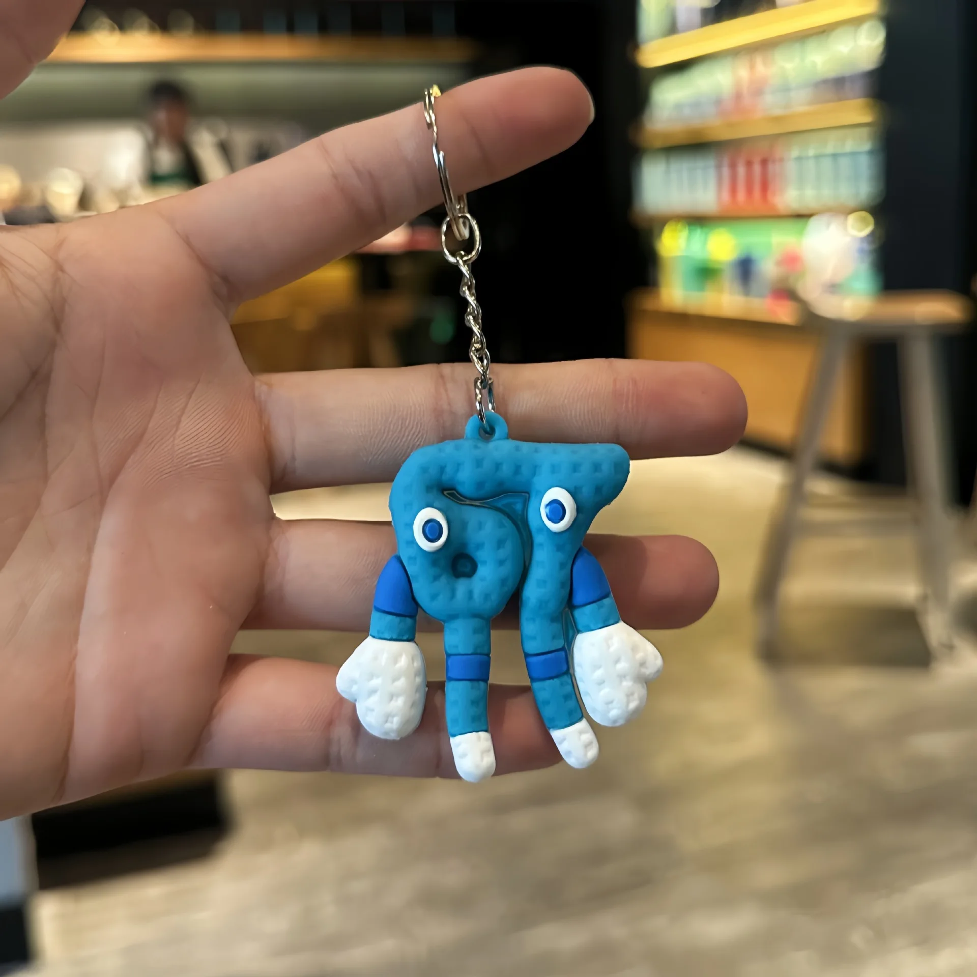 2026 Anime STEAL A BRAINROT Blue 67 sahur Keychain Cute No. 67