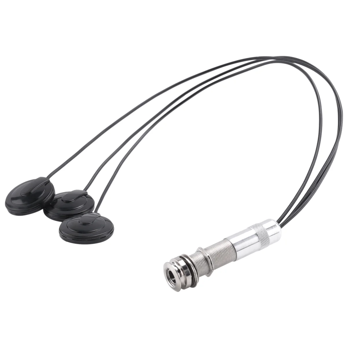 SMIEA กีตาร์ Pickup Piezo Contact ไมโครโฟน Pickup 3 Transducer Pickup System สําหรับแจ็คอะคูสติก 6.35 มม. (สีดํา)