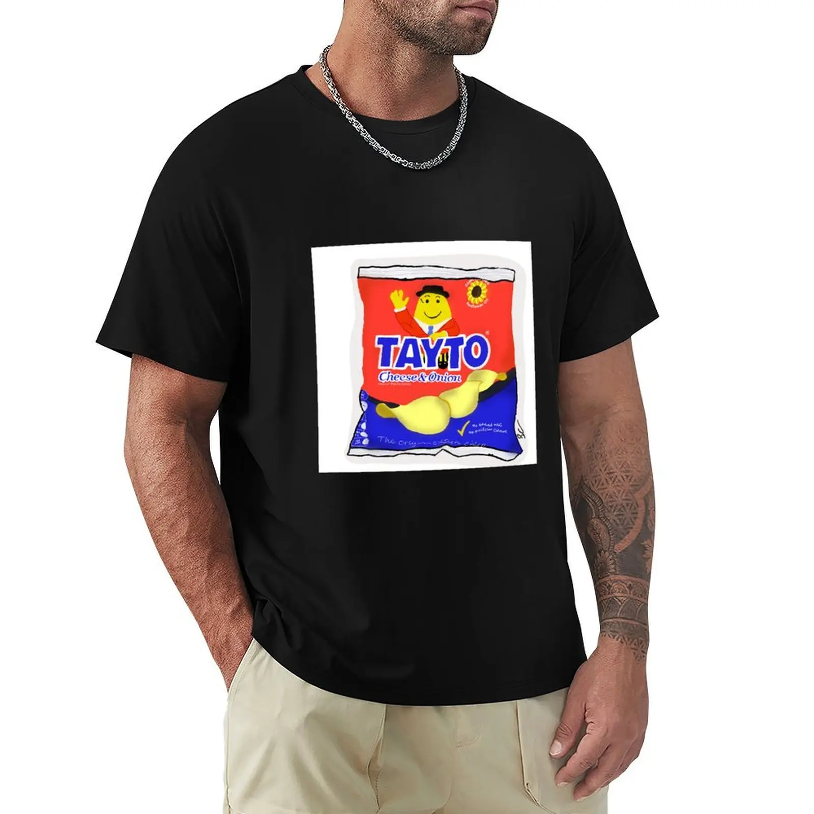 

Tayto cheese and onion Irish T-Shirt Fashion Casual Short Sleeve T-Shirt