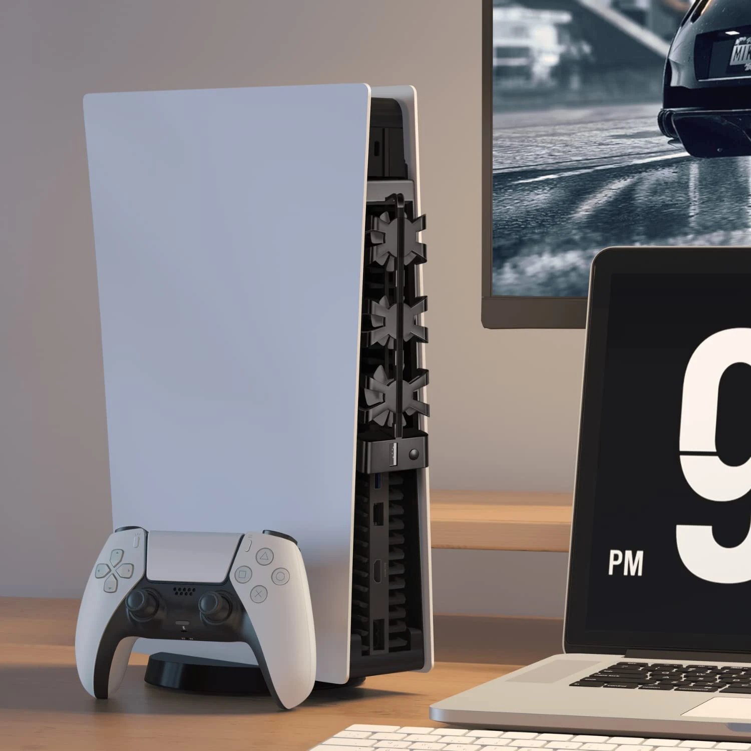 Cooling Fan for PlayStation 5 Console Disc and Digital Editions High-Speed Silent Fan with LED Light for PS5 Accessories