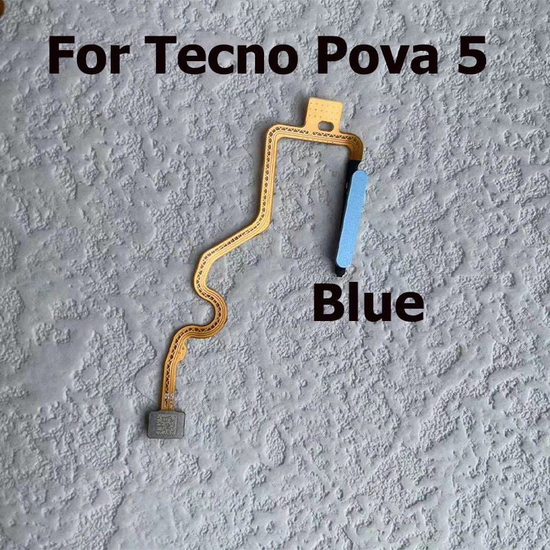 New For Tecno Pova 5 Fingerprint Sensor Button Flex Cable FPC Repair Replacement Accessories Parts