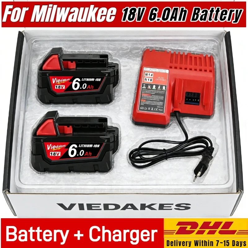 

Tool Battery High Performance 18V 9.0 Ah for milwaukee M18/M12 Battery for 48-11-1815 48-11-1850 48-11-1860 2604-22