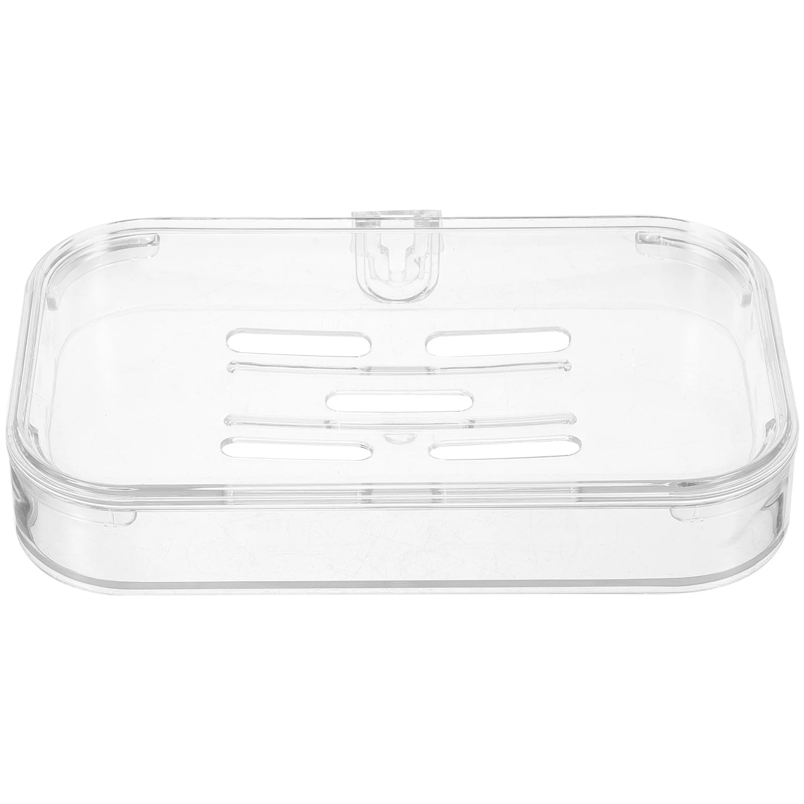 

1Pcs Translucent Soap Draining Tray Strong Construction Non Slip Base for Washbasin Top Use in Bathroom Or Kitchen Dual Layer