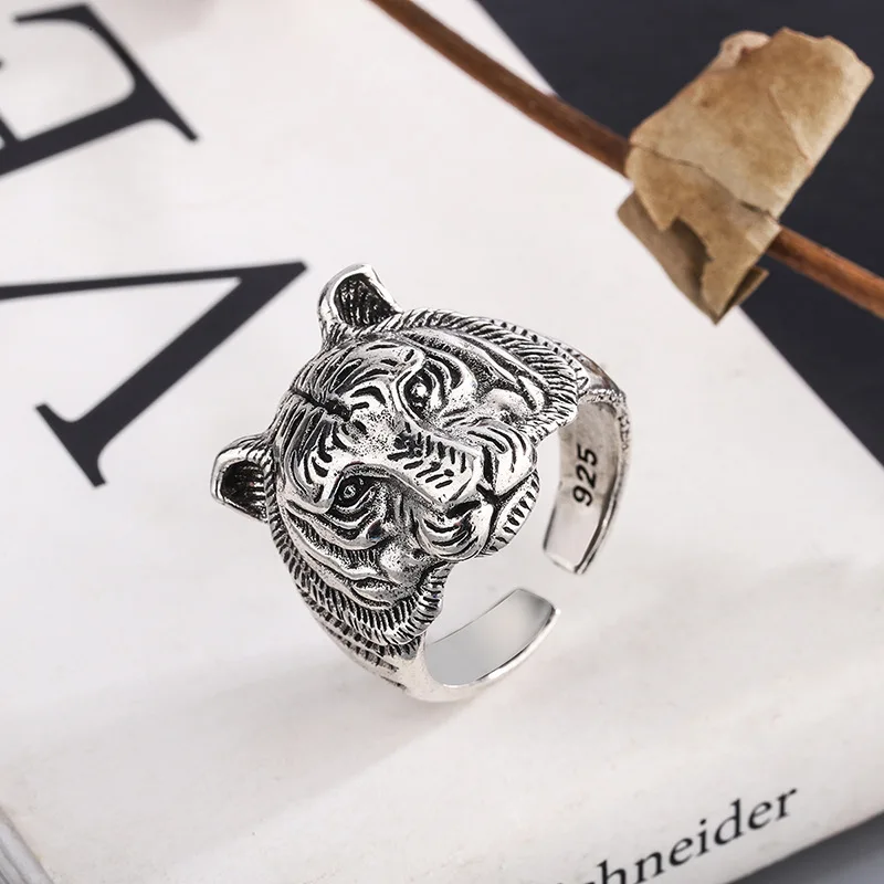 925 Sterling Silver Tiger Adjustable Rings For Women Men Luxury Designer Jewelry Wholesale Gift Female Offers With Free Shipping