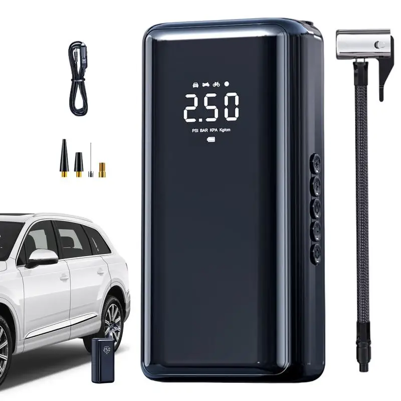 

Portable Tire Inflator 5400mAh 120W Quick Charge Wireless Air Pump 150 PSI Digital Display Car Compressor Auto Accessories