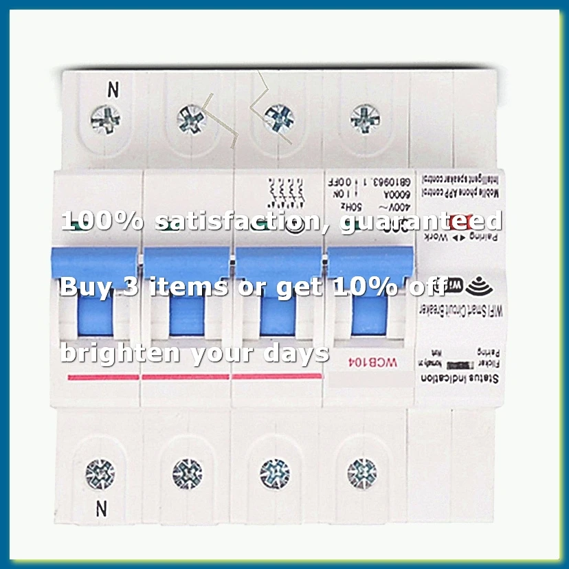 Three Phase 4P 380V 63A Tuya Smart WiFi Circuit Breaker Industrial Remote Control MCB Timing with