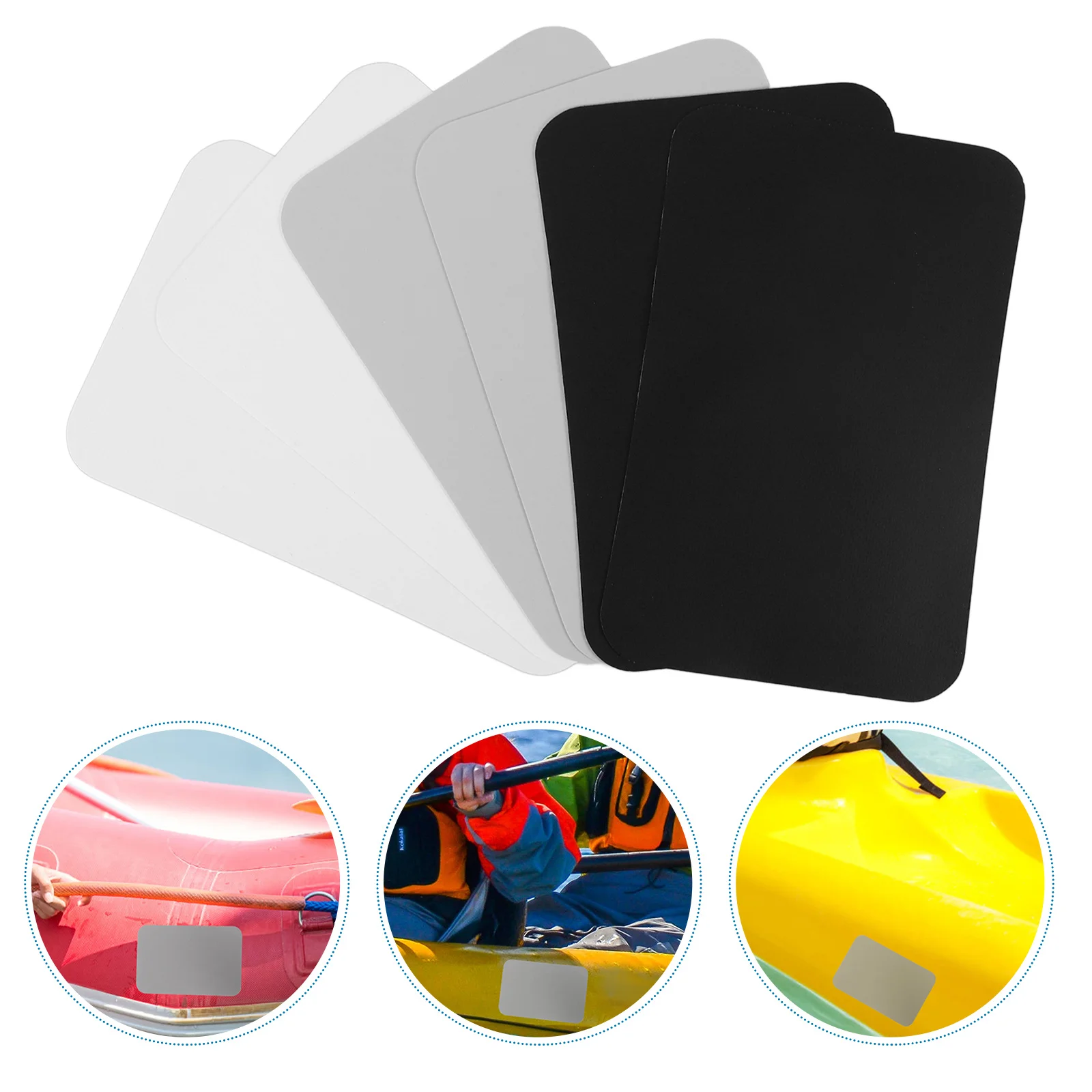 

6Pcs Inflatable Kayak Repair Patches Kit Strong Adhesive Clear Patches for Boat Air Bed Pool Liner Repairing Tool