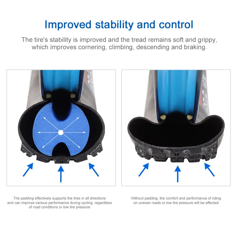 Bicycle Puncture Protection Insert Bicycle Tires To Prevent Injury Bike Tyre Pad Inner Tube Pad for Calibre 29in 700C