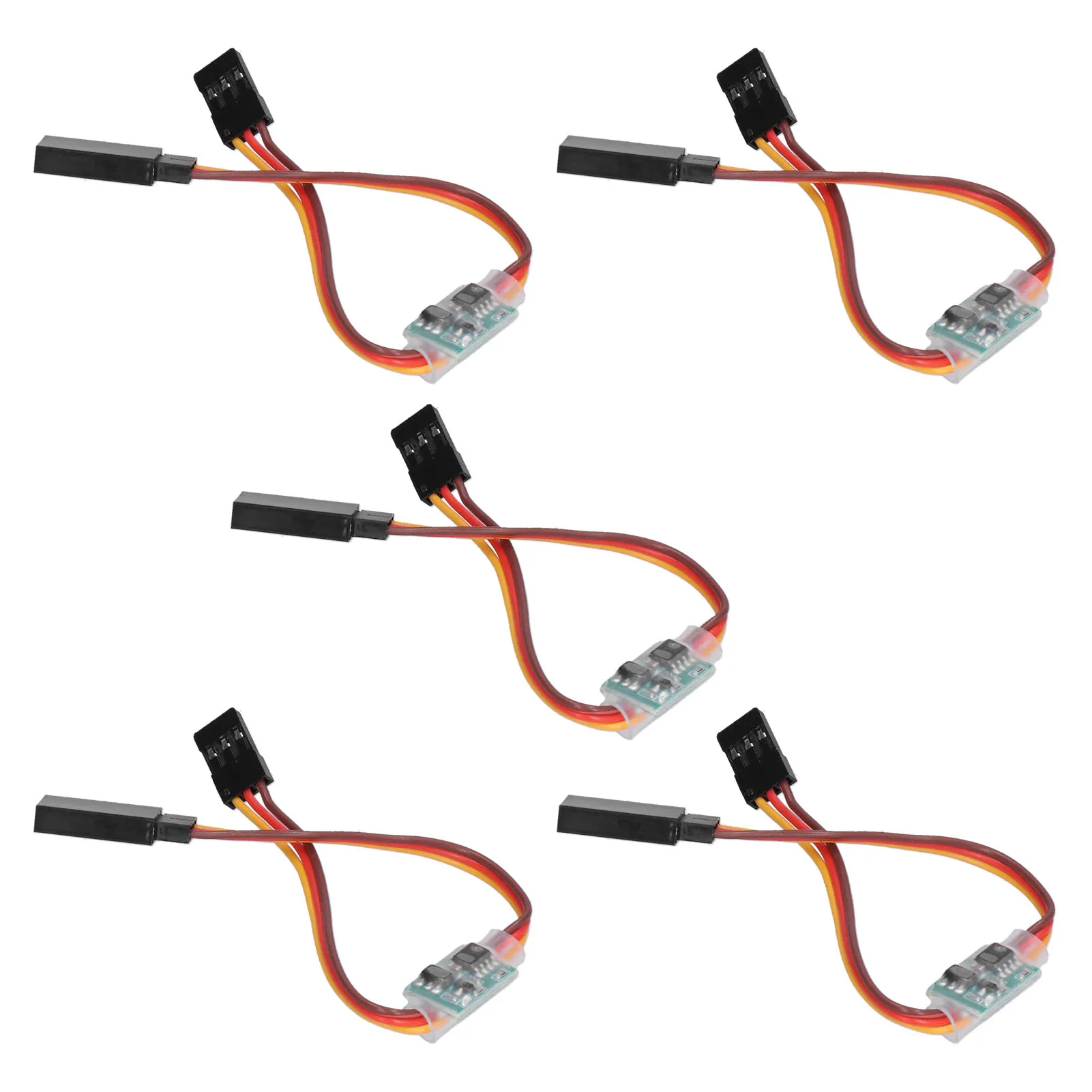 

5Pcs Servo Signal Reverser Steering Gear Rotation Inverter for RC Aircraft 3.6V‑24V 5A