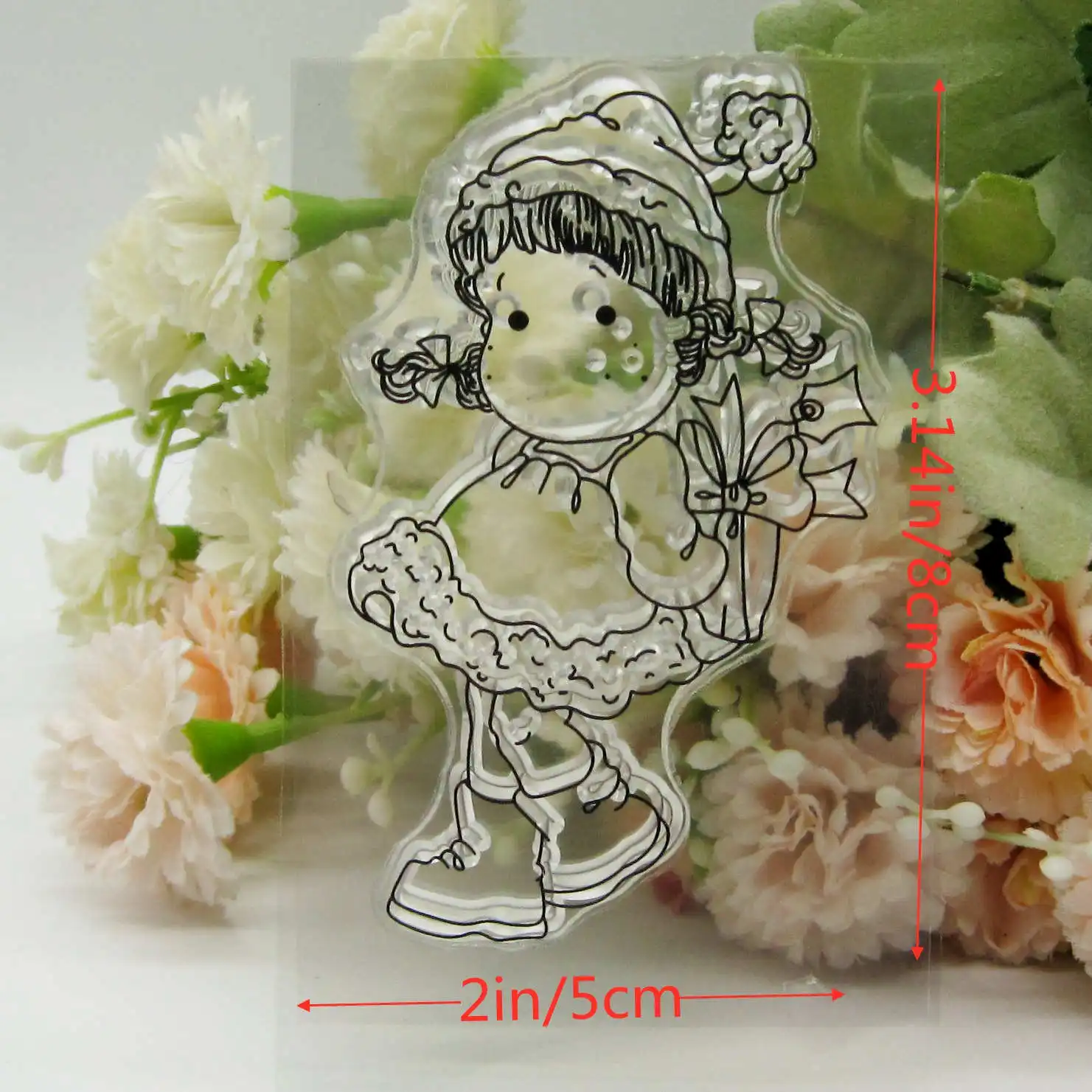 ClearMagnolia Girl Transparent Silicone Rubber Stamp, Metal Die Sheet Cling, DIY Scrapbooking, Cute Pattern, Stamp do albumu fotograficznego