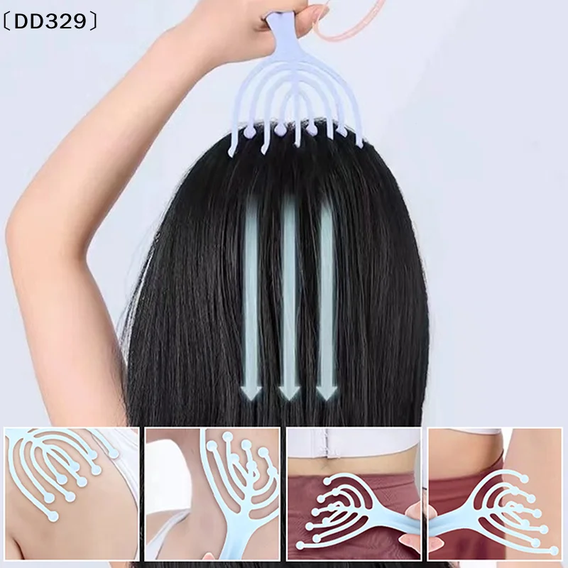 

Массажер для головы и шеи с 9 когтями и 10 стальными шариками, портативный инструмент для расслабления головы, ухода за здоровьем и роста волос [DD329]