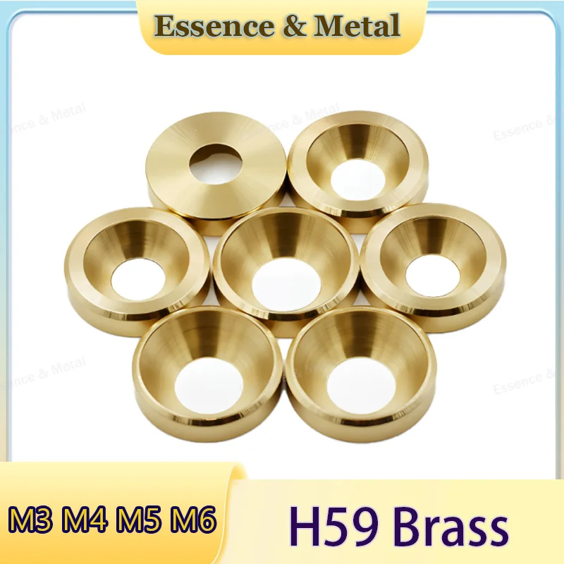 Brass Solid Countersunk Head Washer M3 M4 M5 M6 Fish Eye Gasket Solid Countersunk Head Screw Washer Outer Diameter 8mm-14mm