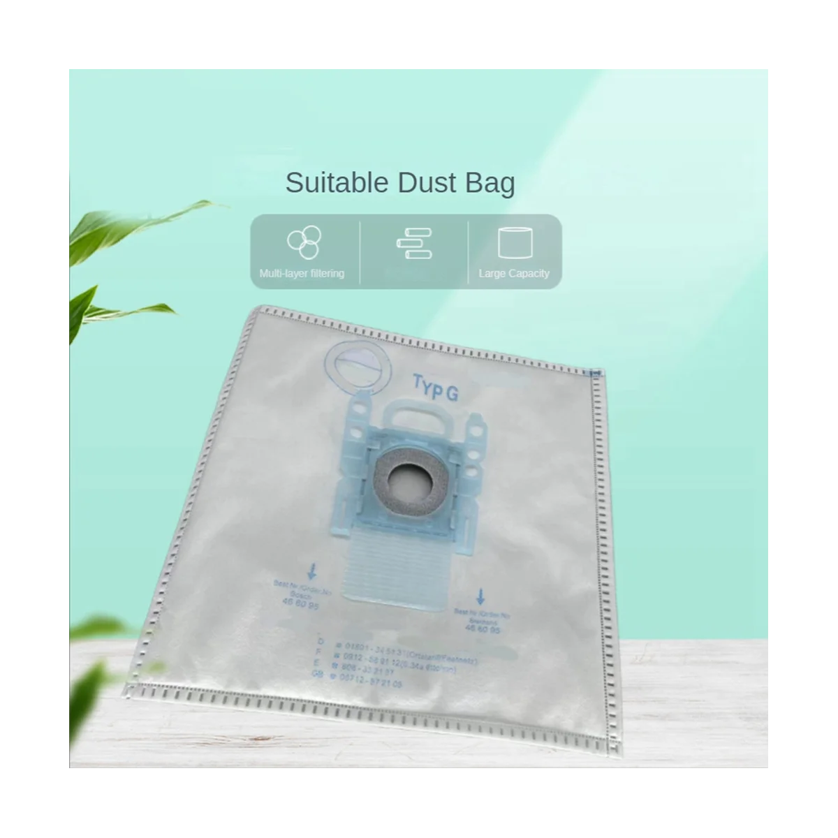 8Pcs Type G Dust Bags Fit for Type G Series BSGL3126GB BSG6 BSG7 GL30 Pro Vacuum Cleaner Garbage Bags