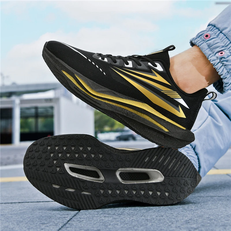 

2026 New Model Youth Student Carbon Board Colorful Sports Shoes Ultra-light Thick Bottom Elastic Shock Absorption Running Shoes