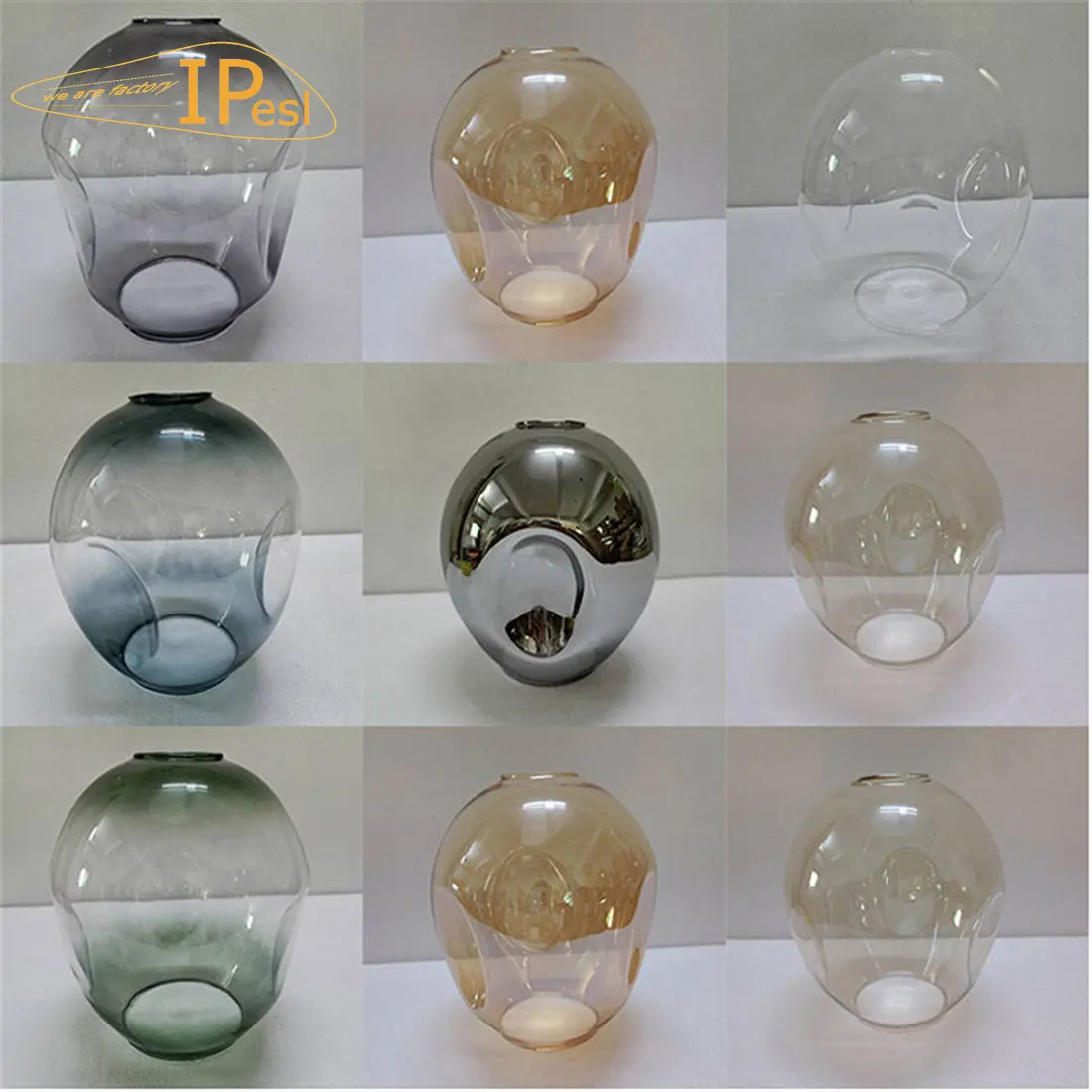 Magic Bean pendant Lights Glass Cover D12cm D15cm D18cm Concave Glass Shade Replacement 4.5cm opening fitter lamp shade E27