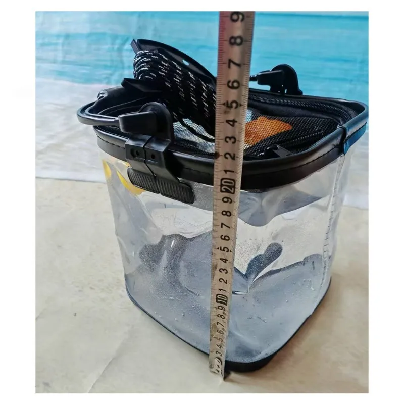 

B48B-Ведро для воды-Прозрачное ведро для рыбалки из ЭВА 7 л/12 л-Портативное для живой рыбы и активного отдыха