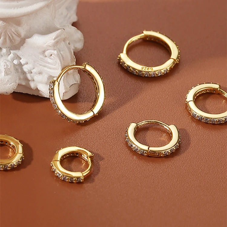 925 Sterling Silber heißer Verkauf koreanische runde Ohrringe einfaches Temperament exquisite heiße Semale sexy Schmuck Geschenk