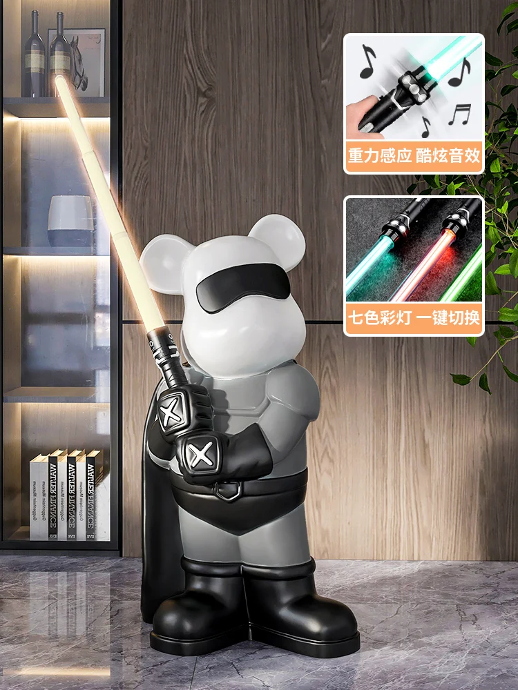 

Creative bear lightsaber landing ornaments advanced luxury living room decorations home sofa next to the TV cabinet tide play