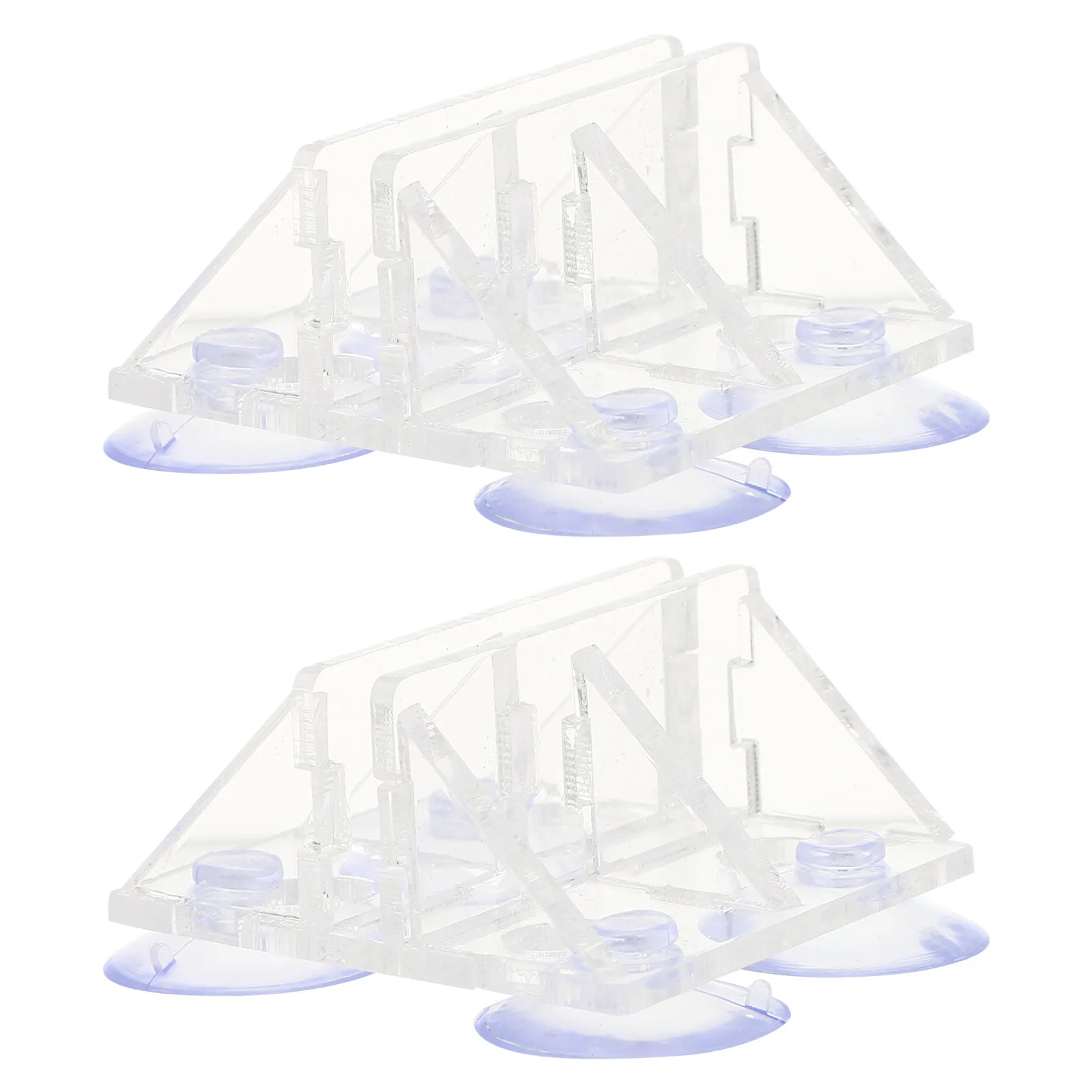 2Pcs Acrylic Fish Tank Divider Suction Cup Clips Clear Aquarium Isolation Holder Supports Glass Panel Fish Separation