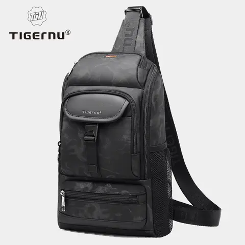 Tigernu Men Fashion Shoulder Bags For Men 9.7 11inch Ipad Bag Chest Pack Men Waterproof Large Capacity Crossbody Bags Mini Bags