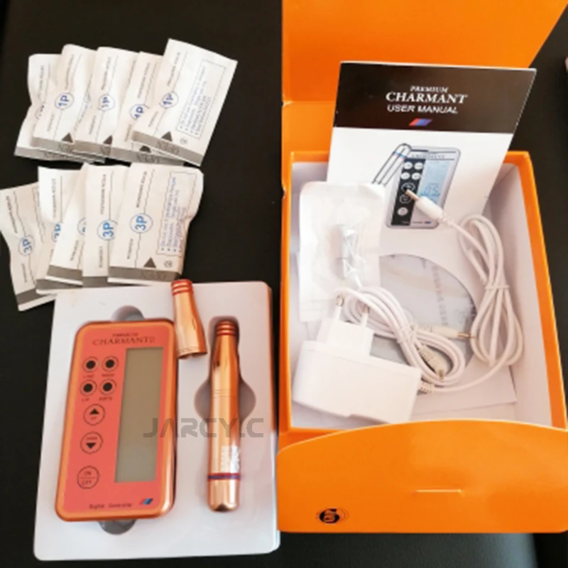 Dermografo Premium Charmant Tattoo Machine Pen KiT Digital Rotary Tattoo Pen for Eyebrow Lip Eyeliner Best Tattoo Machine